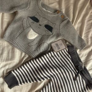 Rene Rofe Gray and White Kids Matching Set